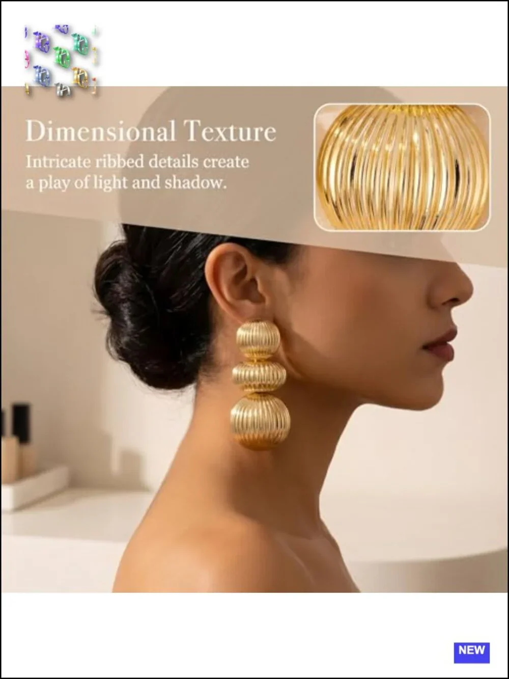 Large Gold Ball Earrings Chunky Oversized Big Dangle Statement Earrings Trendy
